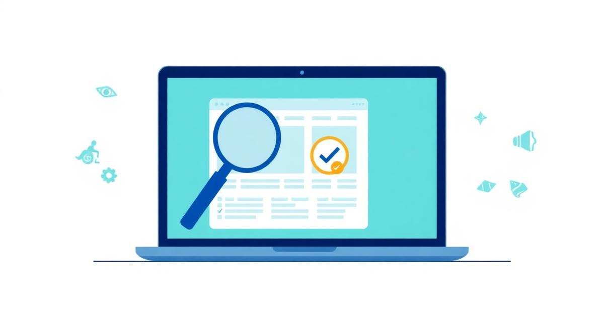 Illustratie: een website onder de loep bij digitale toegankelijkheid